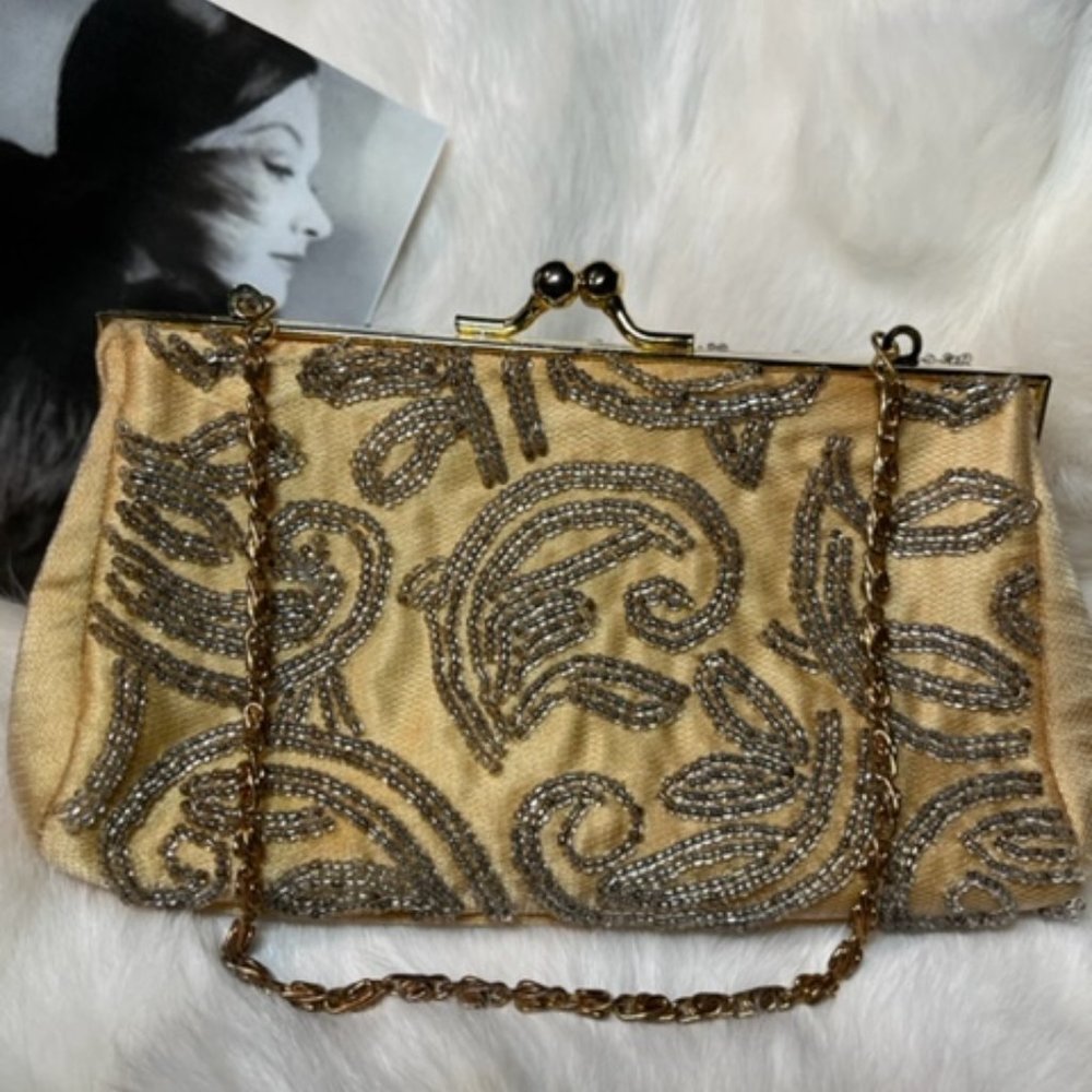 Gorgeous Valerie Stevens Vintage Style Beaded Clutch Bag